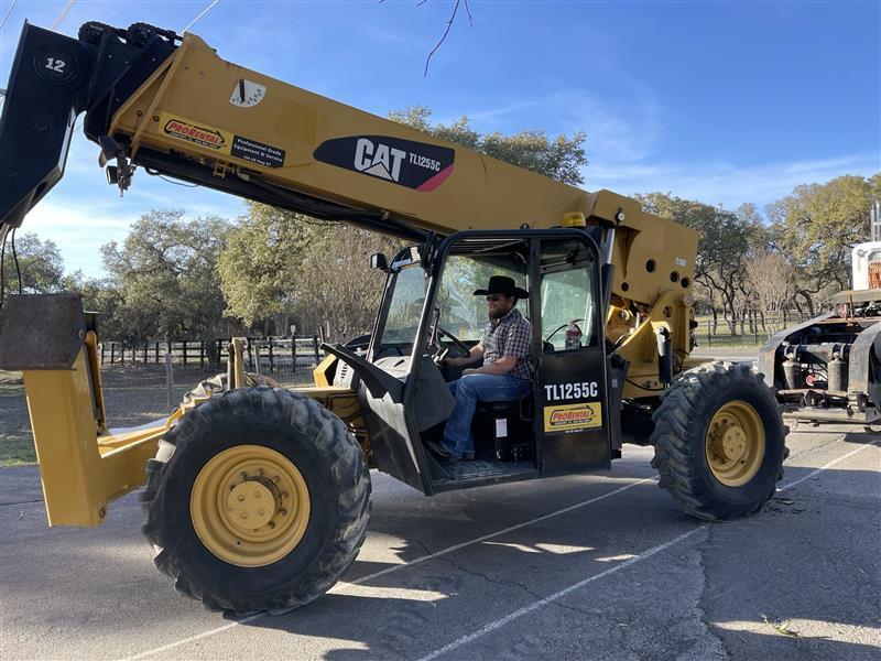 Caterpillar TL1255C Telehandler — 12,000 lb Capacity, 54.3 ft Lift Height, 142 HP, 42.5 ft Reach