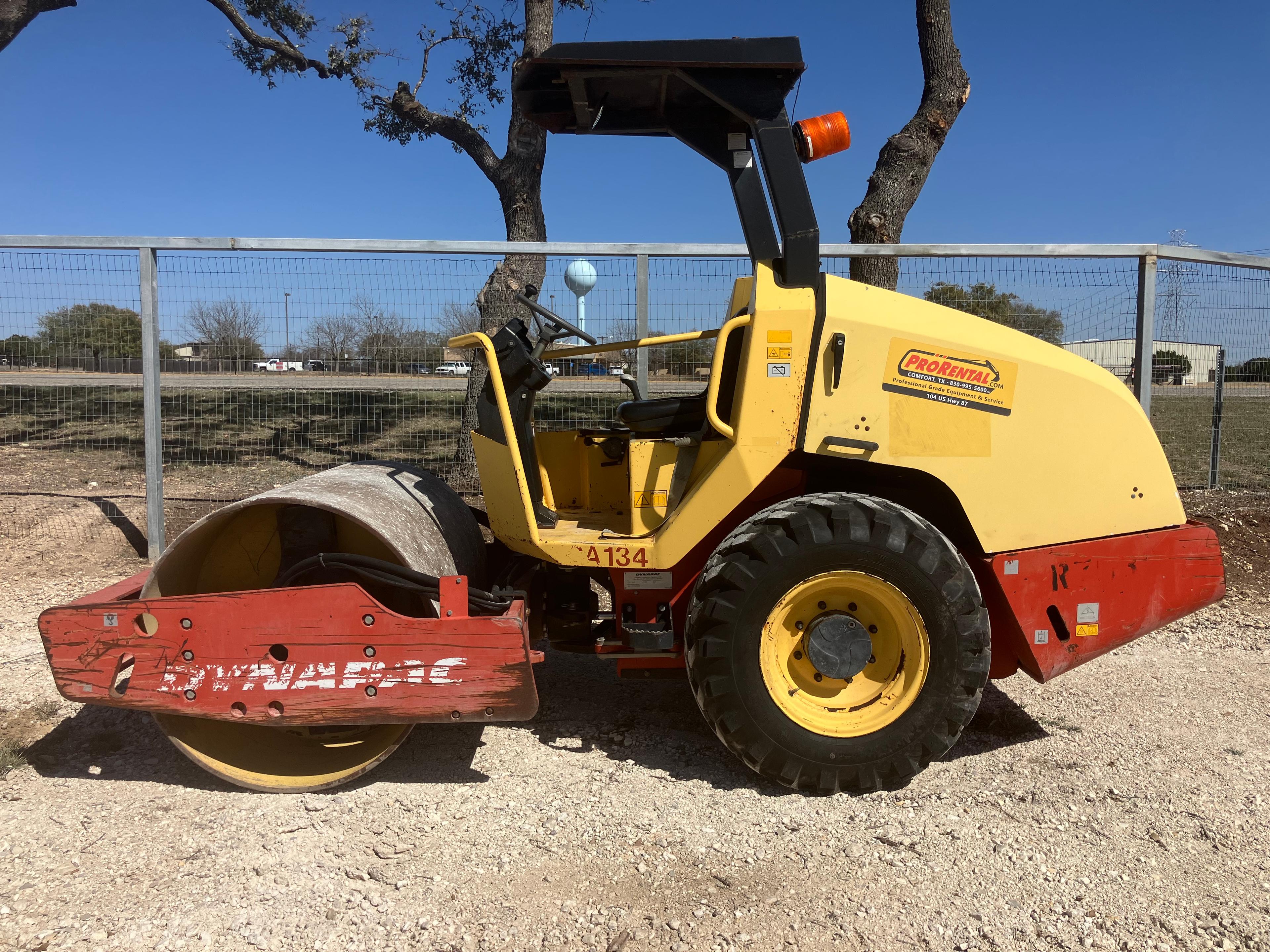 DYNAPAC CA134 74HP Vibratory Smooth Drum Roller — 4,500LB Operating Weight, 66” Drum Width — Serial #0705