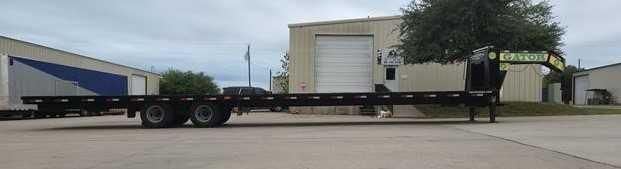 KSC1070 / 857 - 2022 Gatormade 40ft Gooseneck Flat 24.9K Trailer - slide out ramps